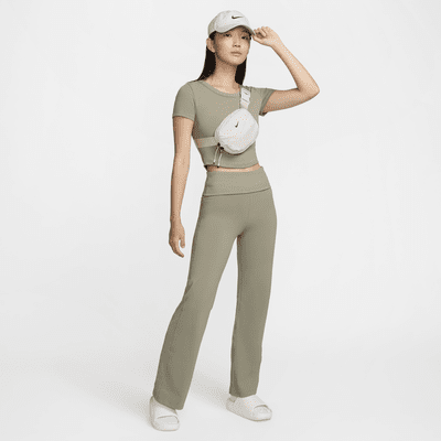 Nike One Women's Dri-FIT High-Waisted Fold-Over Trousers