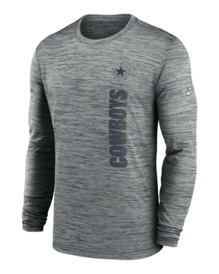 Мужская футболка Dallas Cowboys Sideline Velocity Nike Dri-FIT NFL Long-Sleeve