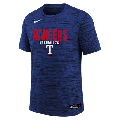 Texas Rangers Authentic Collection Velocity Big Kids' Nike Dri-FIT MLB T-Shirt