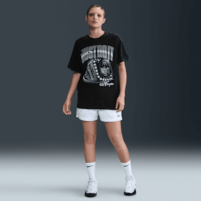 Playera de básquetbol de manga corta holgada para mujer Nike