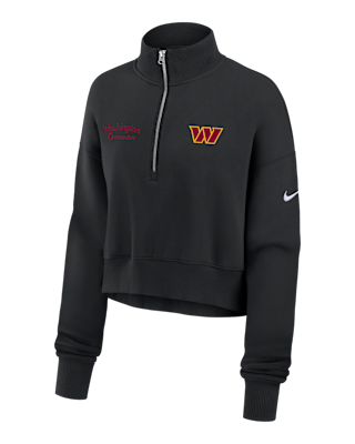 Женские  Washington Commanders Phoenix Nike NFL Cropped 1/4-Zip Crew