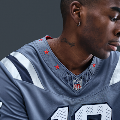 Jersey Nike Dri-FIT de la NFL Limited para hombre Drake Maye New England Patriots Rivalries Collection
