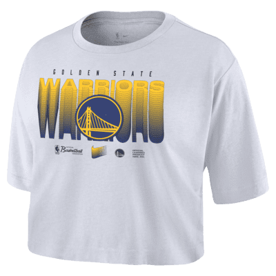 Golden State Warriors Courtside Women's Nike NBA Cropped T-Shirt