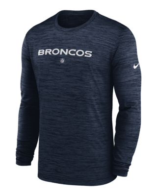 Nike Youth Denver Broncos Sideline Velocity T-Shirt - Navy - S Each