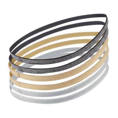 Nike Swoosh Sport Metallic Hairband (6-Pack)