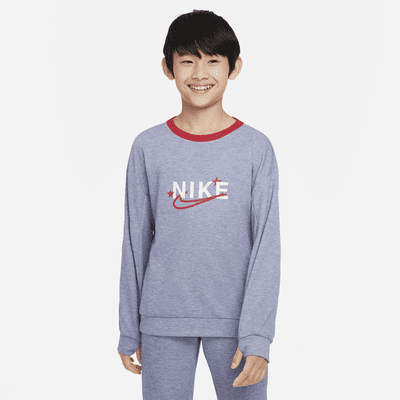 Sudadera de entrenamiento con cuello redondo para niño talla grande Nike Dri-FIT Performance Select