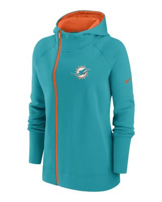 Nike Assymetrical (NFL Miami Dolphins) Women's Full-Zip Hoodie