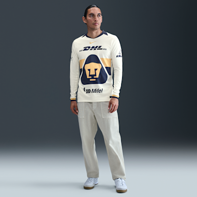 Jersey de fútbol de manga larga Nike Dri-FIT Replica de los Pumas UNAM local 2025/26 Stadium para hombre