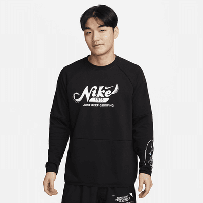 Nike メンズDri-FIT フリース フィットネス クルーネック トップ