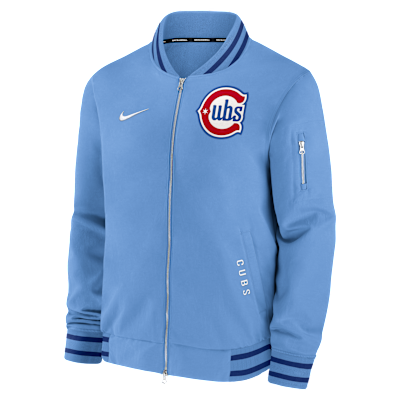 Chicago Cubs Authentic Collection Dugout Men's Nike MLB Full-Zip Bomber Jacket from Nike - $210