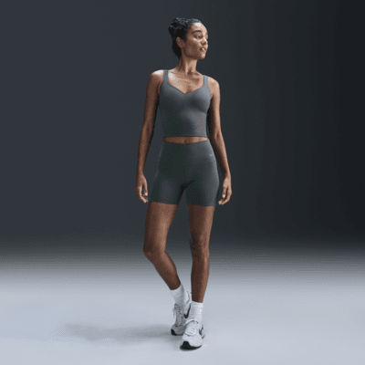 Camisola sem mangas com sutiã de desporto almofadado de suporte médio Nike Alate para mulher