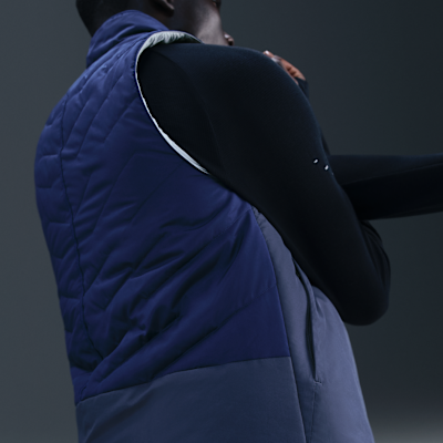 Męska kamizelka do biegania z syntetycznym wypełnieniem Nike Therma-FIT Repel