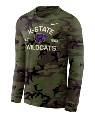 Мужская футболка Kansas State Wildcats Legend Nike Dri-FIT Long-Sleeve