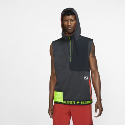 sleeveless hooded workout shirt