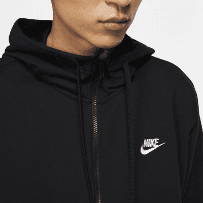 Nike Sportswear Club hosszú cipzáras, kapucnis férfipulóver