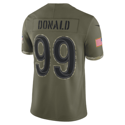 Los Angeles Rams #99 Aaron Donald Green Salute To Service Limited Jersey