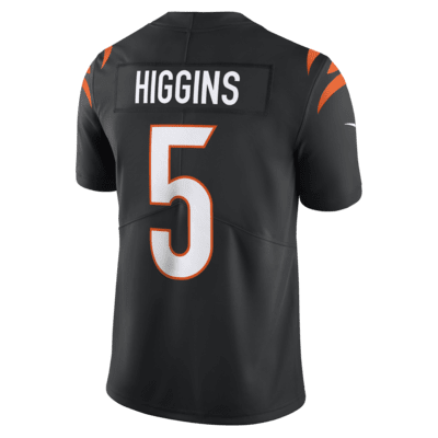 Jersey de fútbol americano Nike Dri-FIT de la NFL Limited para hombre Tee Higgins Cincinnati Bengals