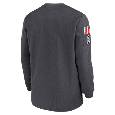 Playera de manga larga Nike de la NFL para hombre Dallas Cowboys Salute to Service Edge Lockup