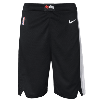 Shorts Nike Dri-FIT Swingman de la NBA para niños talla grande Portland Trail Blazers Icon Edition