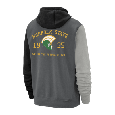 Sudadera con gorro universitaria Nike para hombre Norfolk State Club Fleece