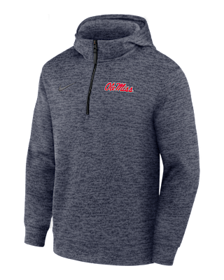 Мужское худи Ole Miss Rebels Nike NCAA Basketball Coaches' Pullover Hoodie для баскетбола