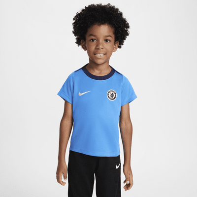 Chelsea FC Academy Pro Nike Dri-FIT voetbaltop met korte mouwen voor kleuters