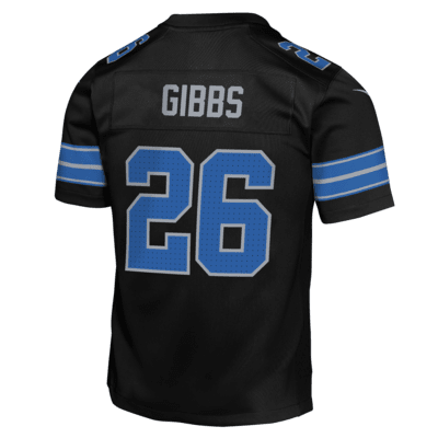 Jersey Nike de la NFL Game para niños talla grande Jahmyr Gibbs Detroit Lions