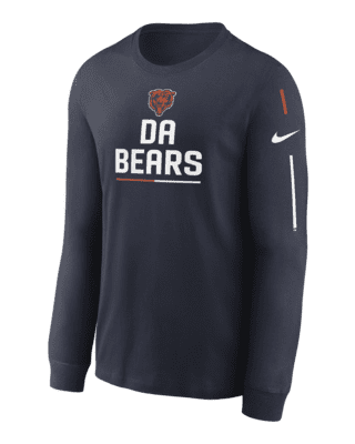 Nike Men's Dri-Fit Sideline Velocity (NFL Chicago Bears) Long-Sleeve T-Shirt in Grey, Size: Small | 00KX06G7Q-078