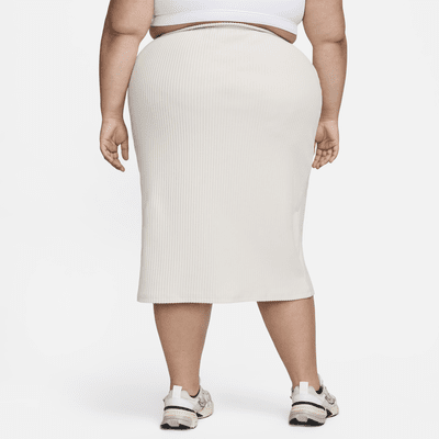 Nike Sportswear Chill Rib Women's Slim Midi Skirt (Plus Size)