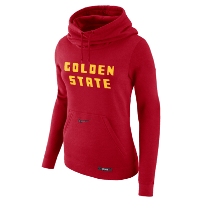 Golden State Warriors Club City Edition Women's Nike NBA Fleece Funnel-Neck Hoodie