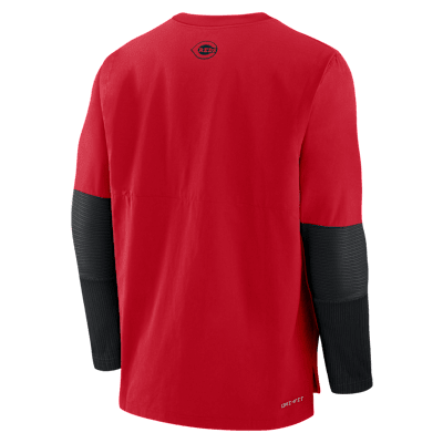 Cincinnati Reds Authentic Collection Player Men's Nike Dri-FIT MLB Pullover Sweatshirt