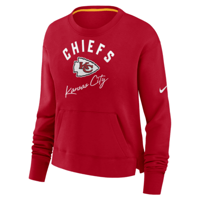 Sudadera de cuello redondo de cadera alta para mujer Nike Team (NFL ...