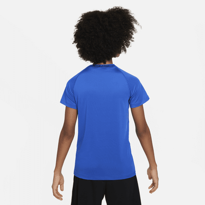 Playera de manga corta Dri-FIT para niño talla grande Nike Pro