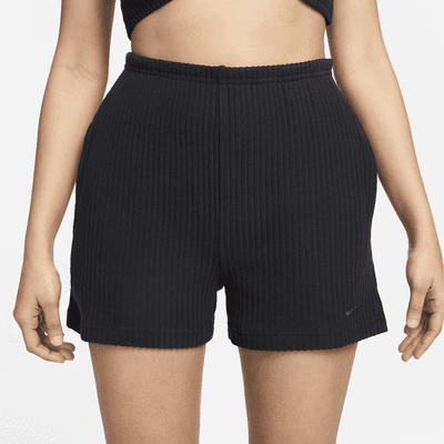 Nike Sportswear Chill Rib Shorts mit schmaler Passform und hohem Bund (Damen, ca. 7,5 cm)