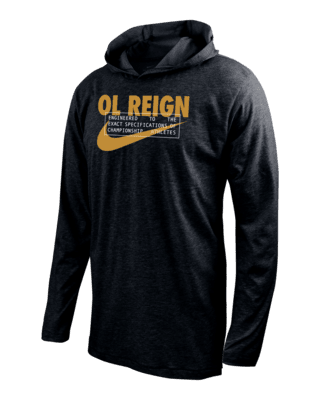 Мужская футболка OL Reign Nike Soccer Long-Sleeve Hooded