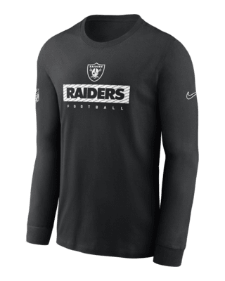 Мужская футболка Las Vegas Raiders Sideline Team Issue Nike Dri-FIT NFL Long-Sleeve