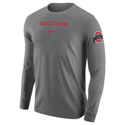 Playera de manga larga Nike College para hombre Ohio State. Nike.com