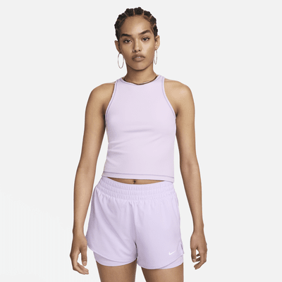 Débardeur côtelé Dri-FIT Nike One Fitted pour femme