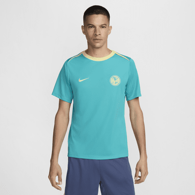 Playera de fútbol de manga corta de tejido Knit Nike Dri-FIT para hombre Club América Academy Pro