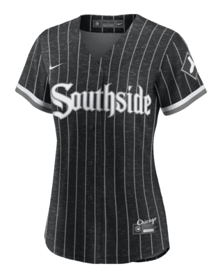 Nike Men's Chicago White Sox Yoán Moncada #10 Black 2021 City Connect  T-Shirt