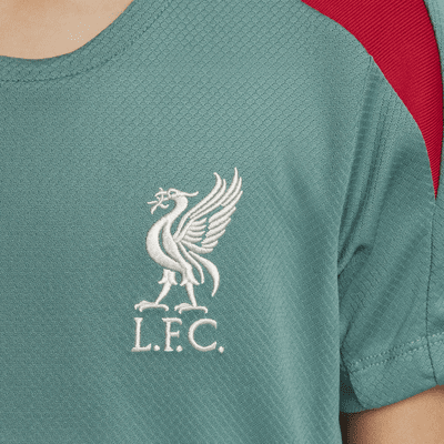 Haut de foot en maille à manches courtes Nike Dri-FIT Liverpool FC Strike pour ado