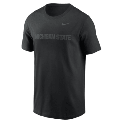 Playera universitaria Nike para hombre Michigan State Spartans Primetime Evergreen Wordmark