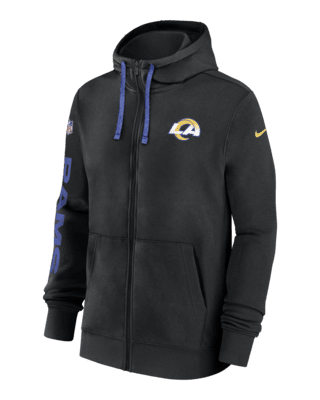 Мужское худи Los Angeles Rams Sideline Team Issue Club Nike Full Zip Hoodie