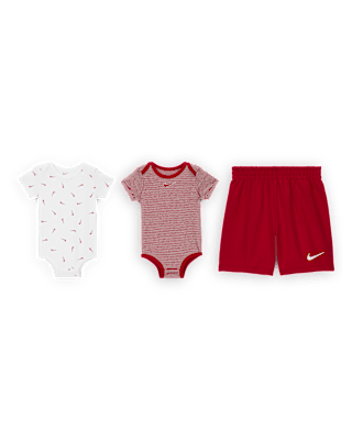 Детские  Nike Essentials Baby (12-24M) 3-Piece Striped Swooshfetti Set