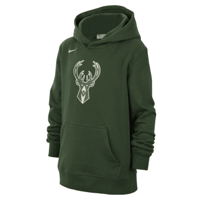 Hoodie pullover de lã cardada NBA Nike Milwaukee Bucks Júnior