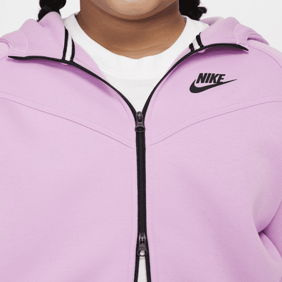 Nike Sportswear Tech Fleece Big Kids' (Girls') Full-Zip Hoodie (Extended Size)