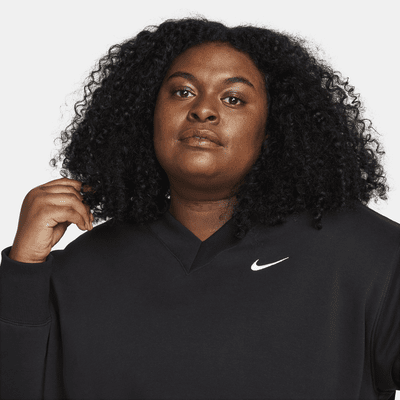 Nike Sportswear Phoenix Fleece Women's Oversized Cropped V-Neck Top (Plus Size)