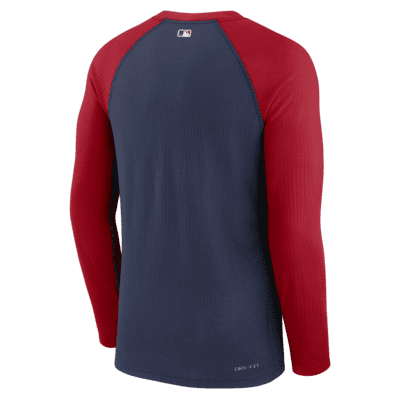 Boston Red Sox Nike AC Breathe Long Sleeve Performance T-Shirt - Red