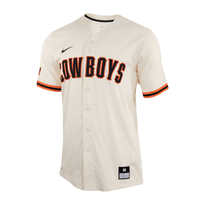 Nike Men's Oklahoma Sooners White Pinstripe Full Button Replica Baseball Jersey, Medium