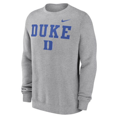 Duke Blue Devils Primetime Primary Stack Men's Nike College Pullover Crew